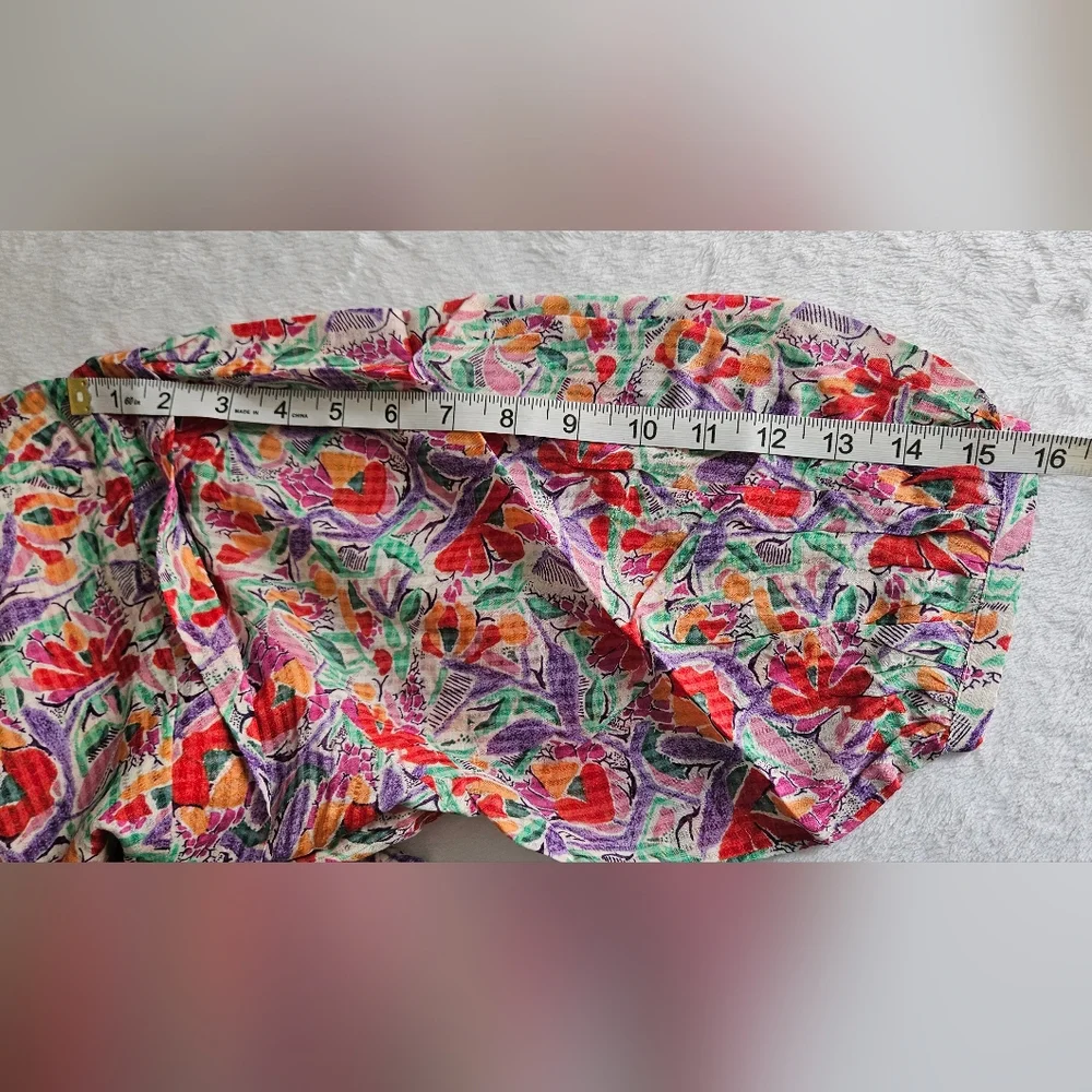 ba&sh Aleo Floral Mini Dress Multicolor Artsy NWT XS Oversized Fit - Picture 9 of 10